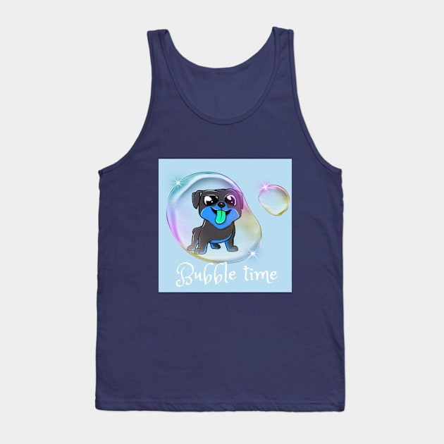 Bubble Time Puppy Tank Top by Jesscreative